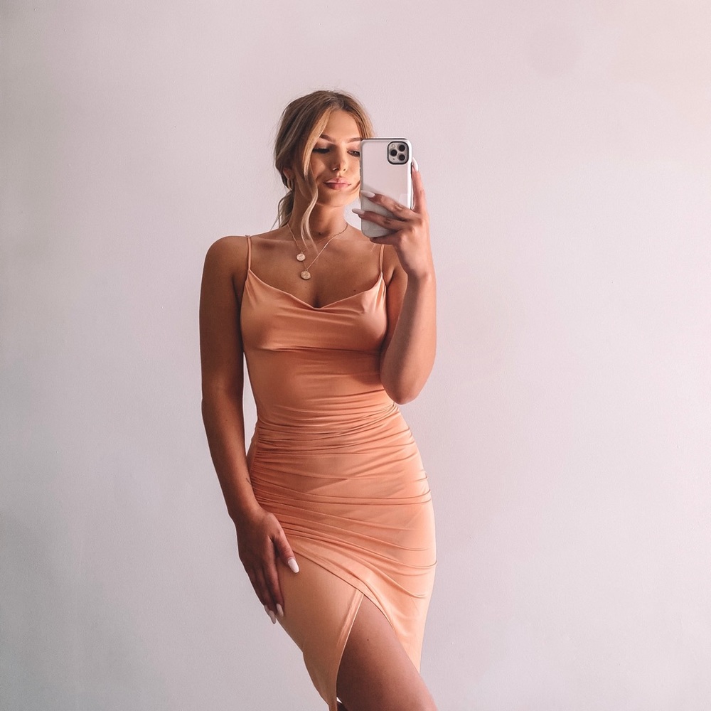 New Forever 21 Peach Midi Dress